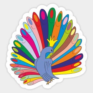 peacock art Sticker